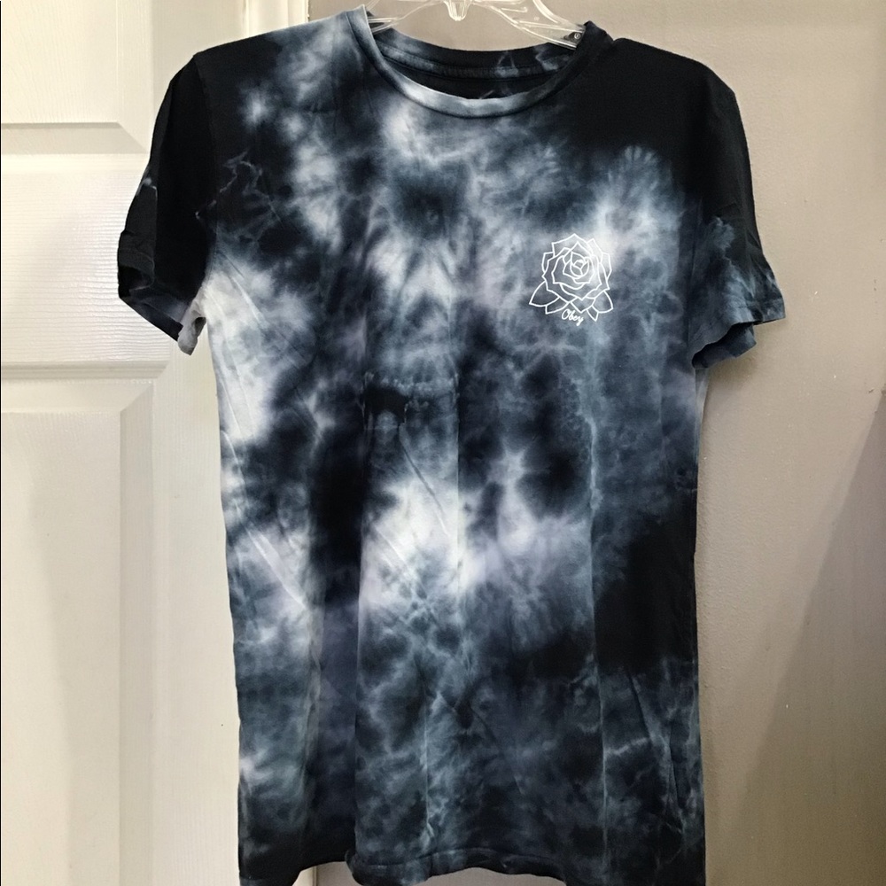 Obey Tie Dye Tshirt w Rose |S|
